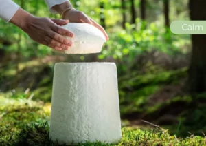 Urne, Sarg, Loop EarthRise™, getrockneten Myzel, Pilzgeflecht, biologisch abbaubar, Living Cocoon ,